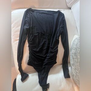 Abercrombie & Fitch Black Long Sleeve Bodysuit